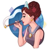 Miss Hepburn WhatsApp Sticker #11