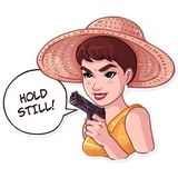 Miss Hepburn WhatsApp Sticker #17