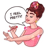 Miss Hepburn WhatsApp Sticker #19