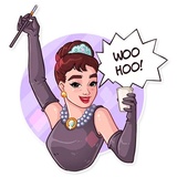 Miss Hepburn WhatsApp Sticker #29