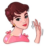 Miss Hepburn WhatsApp Sticker #5