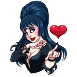 Ms. Elvira WhatsApp Sticker #25