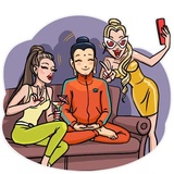 Modern Buddha WhatsApp Sticker #17