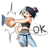 Modern Geisha WhatsApp Sticker #15