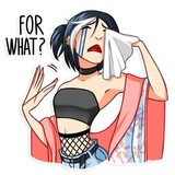 Modern Geisha WhatsApp Sticker #16