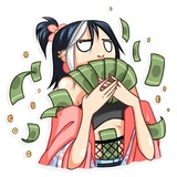 Modern Geisha WhatsApp Sticker #19