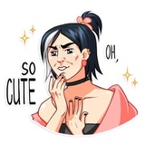Modern Geisha WhatsApp Sticker #26