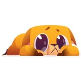 Moka the Dog WhatsApp Sticker #25