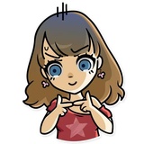 Momoko WhatsApp Sticker #10