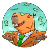 Mr. Capybara WhatsApp Sticker #23