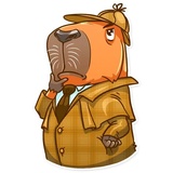 Mr. Capybara WhatsApp Sticker #27