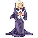Naughty Nun WhatsApp Sticker #11