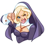 Naughty Nun WhatsApp Sticker #12