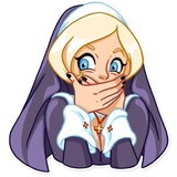 Naughty Nun WhatsApp Sticker #15
