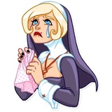 Naughty Nun WhatsApp Sticker #17