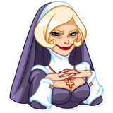 Naughty Nun WhatsApp Sticker #18