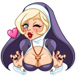 Naughty Nun WhatsApp Sticker #2