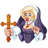 Naughty Nun WhatsApp Sticker #21