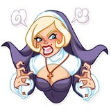 Naughty Nun WhatsApp Sticker #24