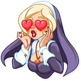 Naughty Nun WhatsApp Sticker #26