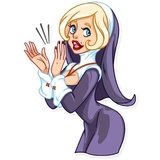 Naughty Nun WhatsApp Sticker #27
