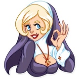 Naughty Nun WhatsApp Sticker #28