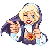 Naughty Nun WhatsApp Sticker #3