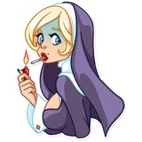 Naughty Nun WhatsApp Sticker #4