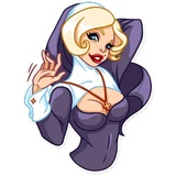 Naughty Nun WhatsApp Sticker #5