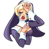 Naughty Nun WhatsApp Sticker #7