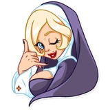 Naughty Nun WhatsApp Sticker #8