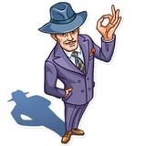 Noir WhatsApp Sticker #9