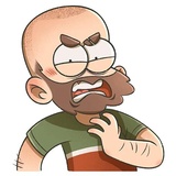 Bearded Boy WhatsApp Sticker #2