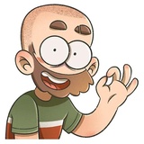 Bearded Boy WhatsApp Sticker #20