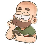Bearded Boy WhatsApp Sticker #3