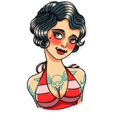 Tattoo Girl WhatsApp Sticker #11