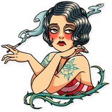 Tattoo Girl WhatsApp Sticker #13