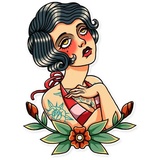 Tattoo Girl WhatsApp Sticker #17