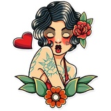 Tattoo Girl WhatsApp Sticker #2