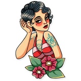 Tattoo Girl WhatsApp Sticker #20