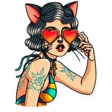 Tattoo Girl WhatsApp Sticker #22