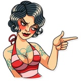 Tattoo Girl WhatsApp Sticker #24