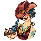 Tattoo Girl WhatsApp Sticker #29