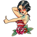 Tattoo Girl WhatsApp Sticker #3
