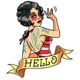 Tattoo Girl WhatsApp Sticker #5