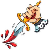 Tattoo Girl WhatsApp Sticker #7