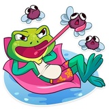 Oliver the Frog WhatsApp Sticker #11