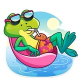 Oliver the Frog WhatsApp Sticker #13