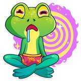 Oliver the Frog WhatsApp Sticker #14