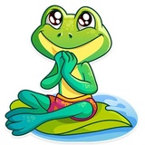 Oliver the Frog WhatsApp Sticker #16
